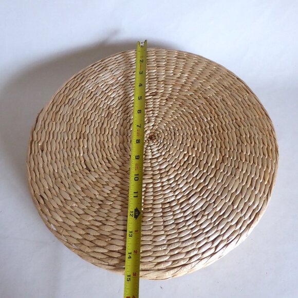 NEW 15” WOVEN STRAW TATAMI MAT PAD FLOOR SEAT PILLOW CUSHION YOGA PAD - Picture 2 of 7